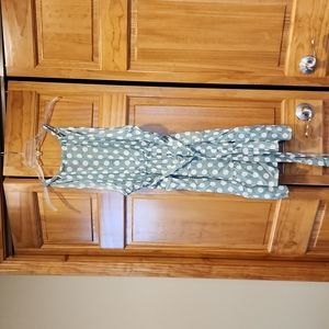 Mint green and white polka dot dress brand new size small